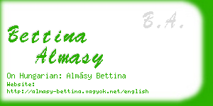 bettina almasy business card